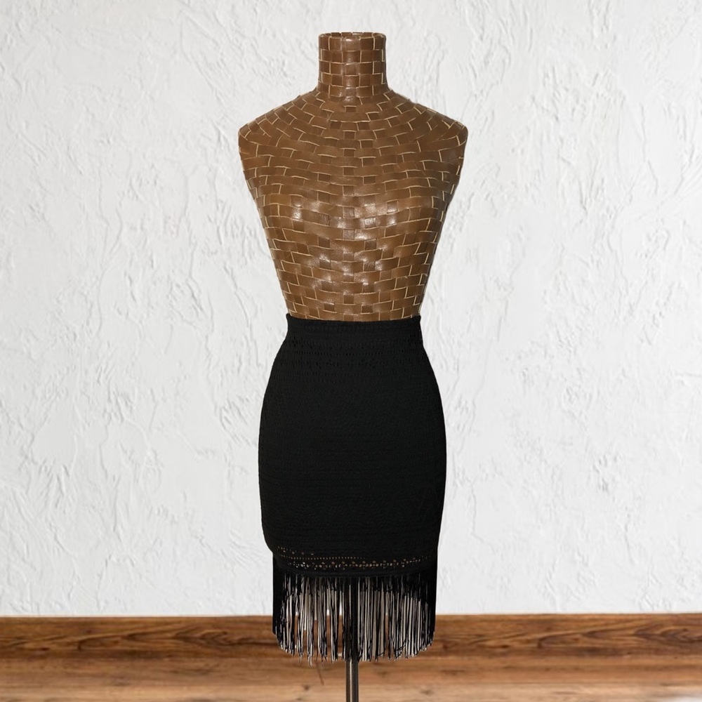 H&M Fringe Mini Skirt.